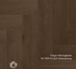 Кварцевый ламинат SPC Fargo Штучный паркет /Herringbone  44-7009-24 Дуб Шварцвальд